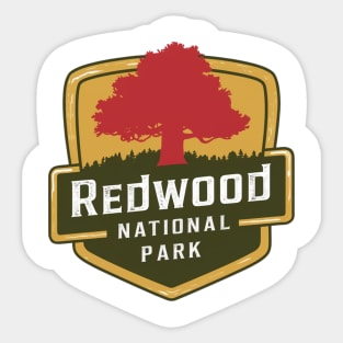 Redwood National Park Vintage Travel Badge Sticker